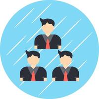 Team Flat Circle Icon Design vector