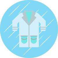 Lab Coat Flat Circle Icon Design vector