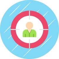 Target Flat Circle Icon Design vector