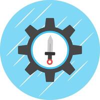 Attack Flat Circle Icon Design vector