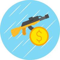 Weapon Flat Circle Icon Design vector