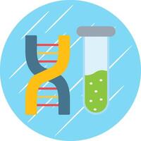 Dna Flat Circle Icon Design vector