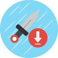 Weapon Flat Circle Icon Design vector