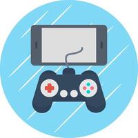 Mobile Game Flat Circle Icon Design vector