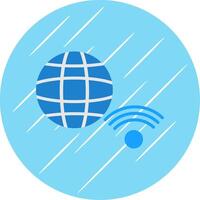 Internet Connection Flat Circle Icon Design vector