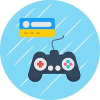 Gaming Console Flat Circle Icon Design vector