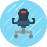 Gaming Chair Flat Circle Icon Design vector