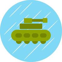 Tank Flat Circle Icon Design vector