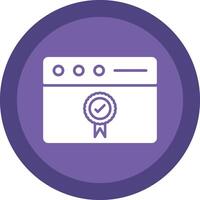 Quality Site Line Shadow Circle Icon Design vector
