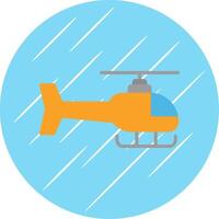 helicóptero plano circulo icono diseño vector