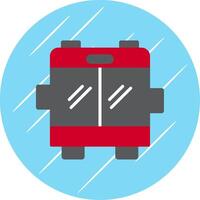 Bus Flat Circle Icon Design vector