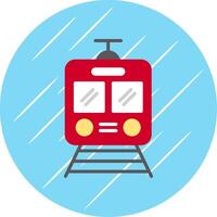 Train Flat Circle Icon Design vector
