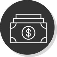 Payment System Line Shadow Circle Icon Design vector