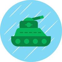 Tank Flat Circle Icon Design vector