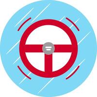 Steering Wheel Flat Circle Icon Design vector