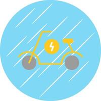 Scooter Flat Circle Icon Design vector