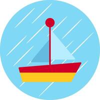 Boat Flat Circle Icon Design vector