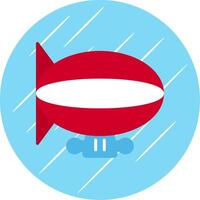 Zeppelin Flat Circle Icon Design vector