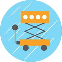 Scissor Lift Flat Circle Icon Design vector