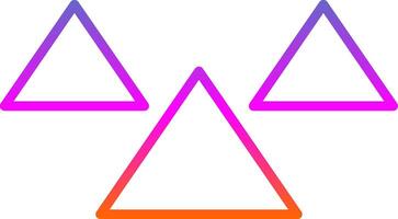 Triangles Line Gradient Icon Design vector