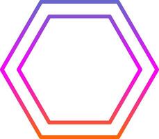 Hexagon Line Gradient Icon Design vector