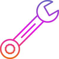 Spanner Line Gradient Icon Design vector