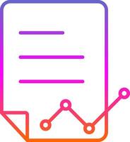 Data Report Line Gradient Icon Design vector