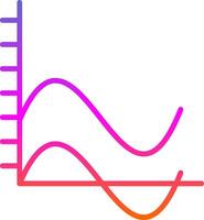 ola gráfico línea degradado icono diseño vector