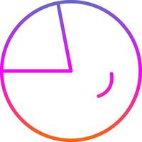 Circular Chart Line Gradient Icon Design vector