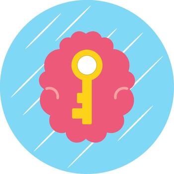 conocimiento plano circulo icono diseño vector