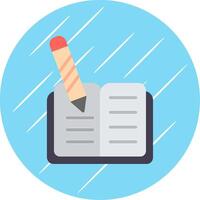 Homework Flat Circle Icon Design vector