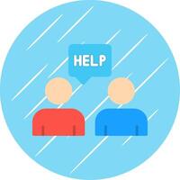 Ask For Help Flat Circle Icon Design vector