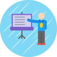 Training Flat Circle Icon Design vector