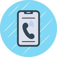 Phone Flat Circle Icon Design vector