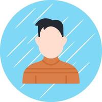 Man Flat Circle Icon Design vector