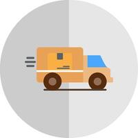 Delivery Truck Flat Scale Icon Design vector