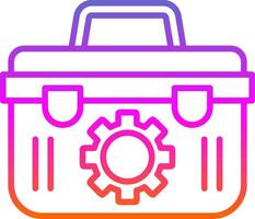 Toolbox Line Gradient Icon Design vector