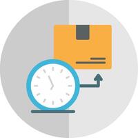On Time Deliveries Flat Scale Icon Design vector