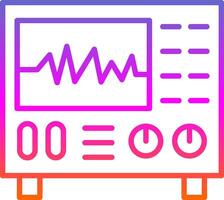 Oscilloscope Line Gradient Icon Design vector