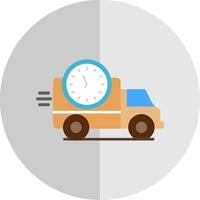 Delivery Time Flat Scale Icon Design vector