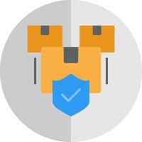 Package Protection Flat Scale Icon Design vector