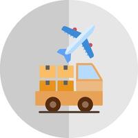 Logistic Service Provider Flat Scale Icon Design vector