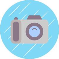 Camera Flat Circle Icon Design vector