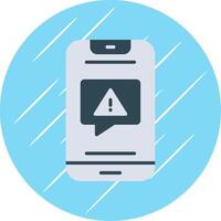 Alert Flat Circle Icon Design vector