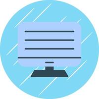 Computer Flat Circle Icon Design vector