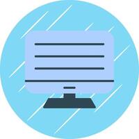 Computer Flat Circle Icon Design vector