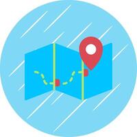 Map Flat Circle Icon Design vector