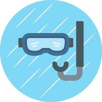 Goggles Flat Circle Icon Design vector