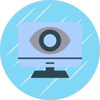 Computer Flat Circle Icon Design vector