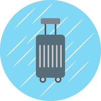 Luggage Flat Circle Icon Design vector